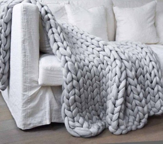 Chunky Merino Wool Blanket Heavy Wool Blankets Wool Blankets Etsy