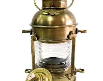 12/" Brass Port Lantern ~ Ship Oil Lamp ~ Nautical Maritime ~ Boat Light
