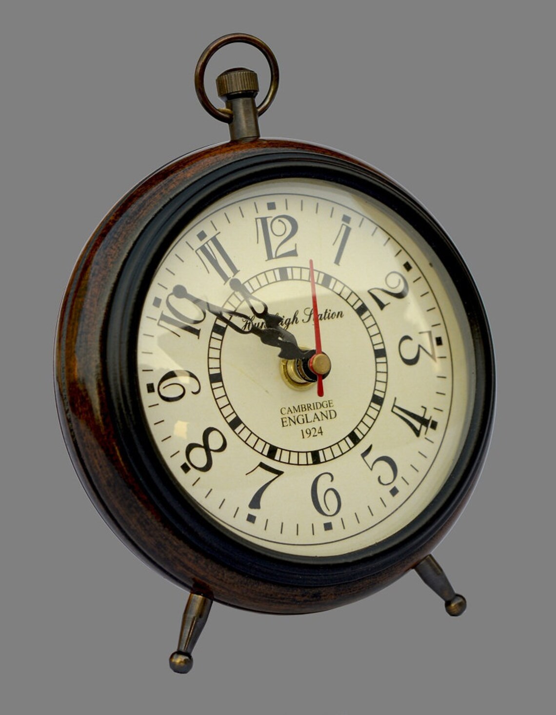 Antique Wooden Table Analog Clock Home & Office Table Decor Etsy