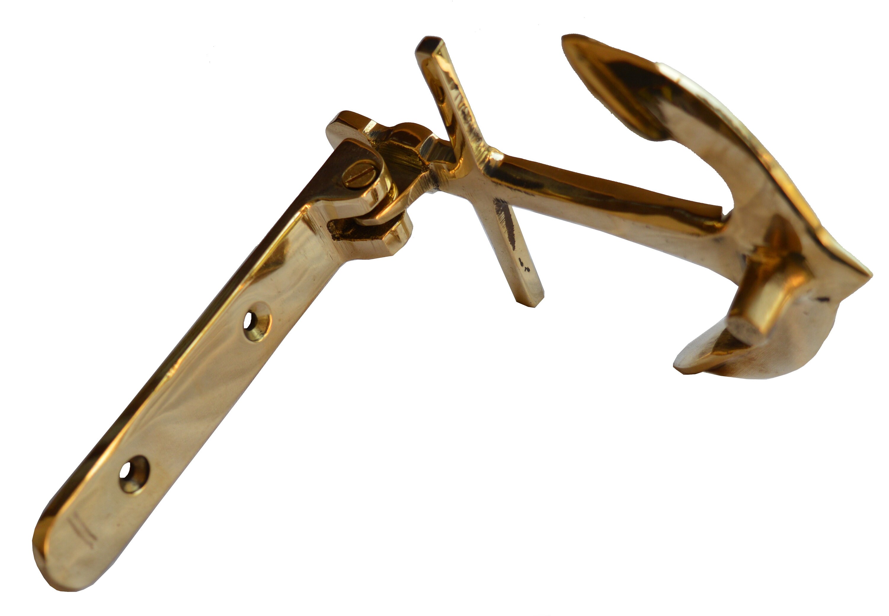 Solid Brass Door Knocker Ship Anchor Lover Coastal Beach Etsy