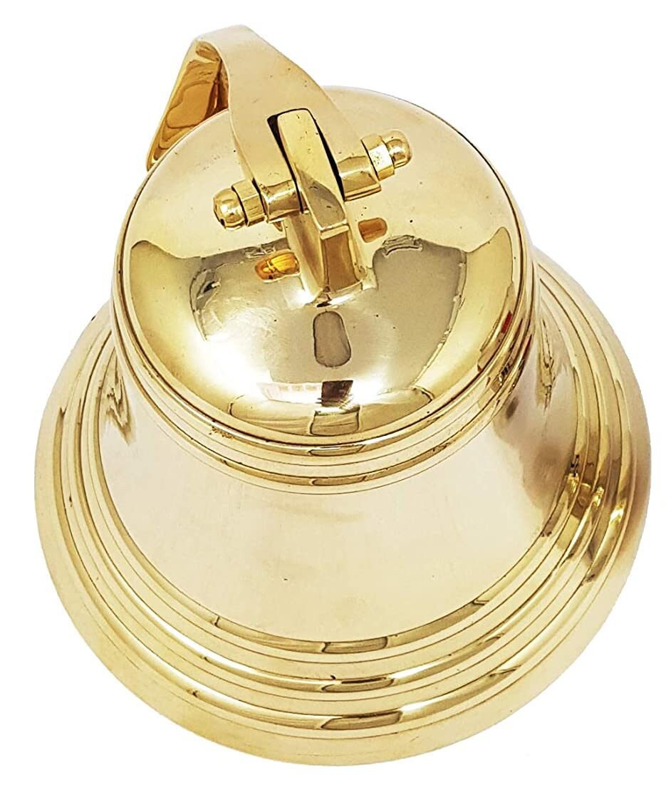 Antique Brass Ship Bell 6inch Large Polished Nautical Hanging Etsy