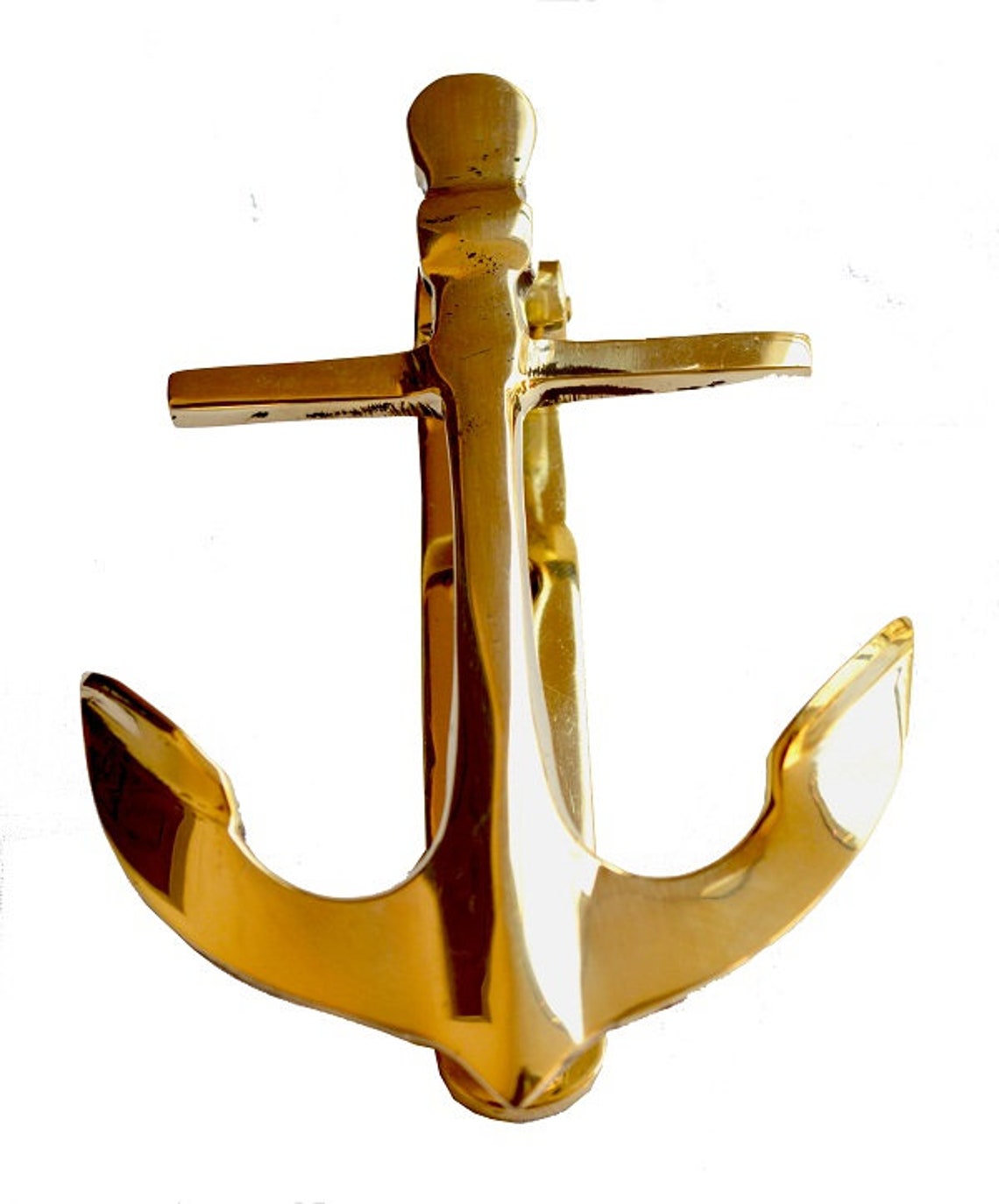 Solid Brass Door Knocker Ship Anchor Lover Coastal Beach Etsy