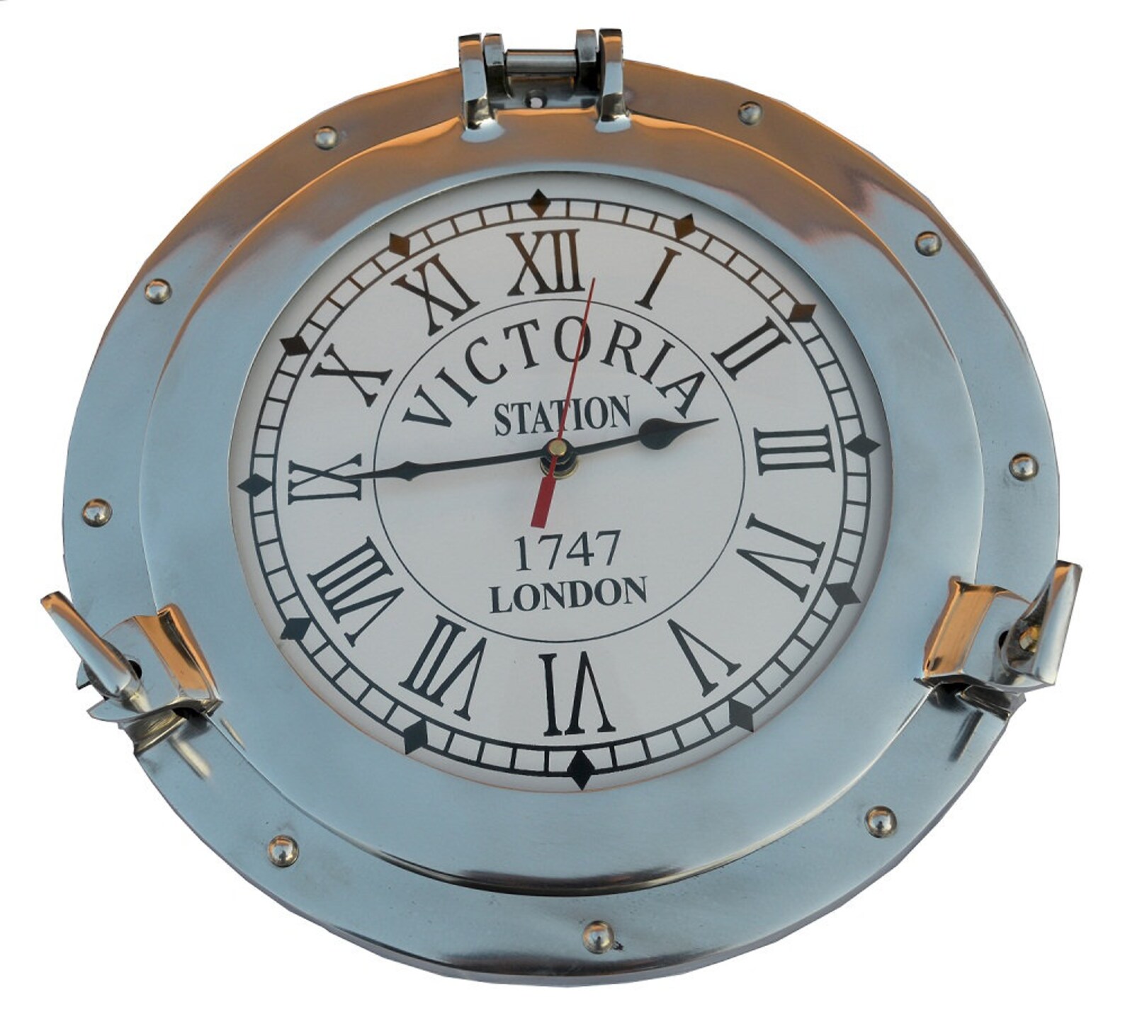 12 Antique Marine Ship Porthole Analog Clock Aluminum Etsy