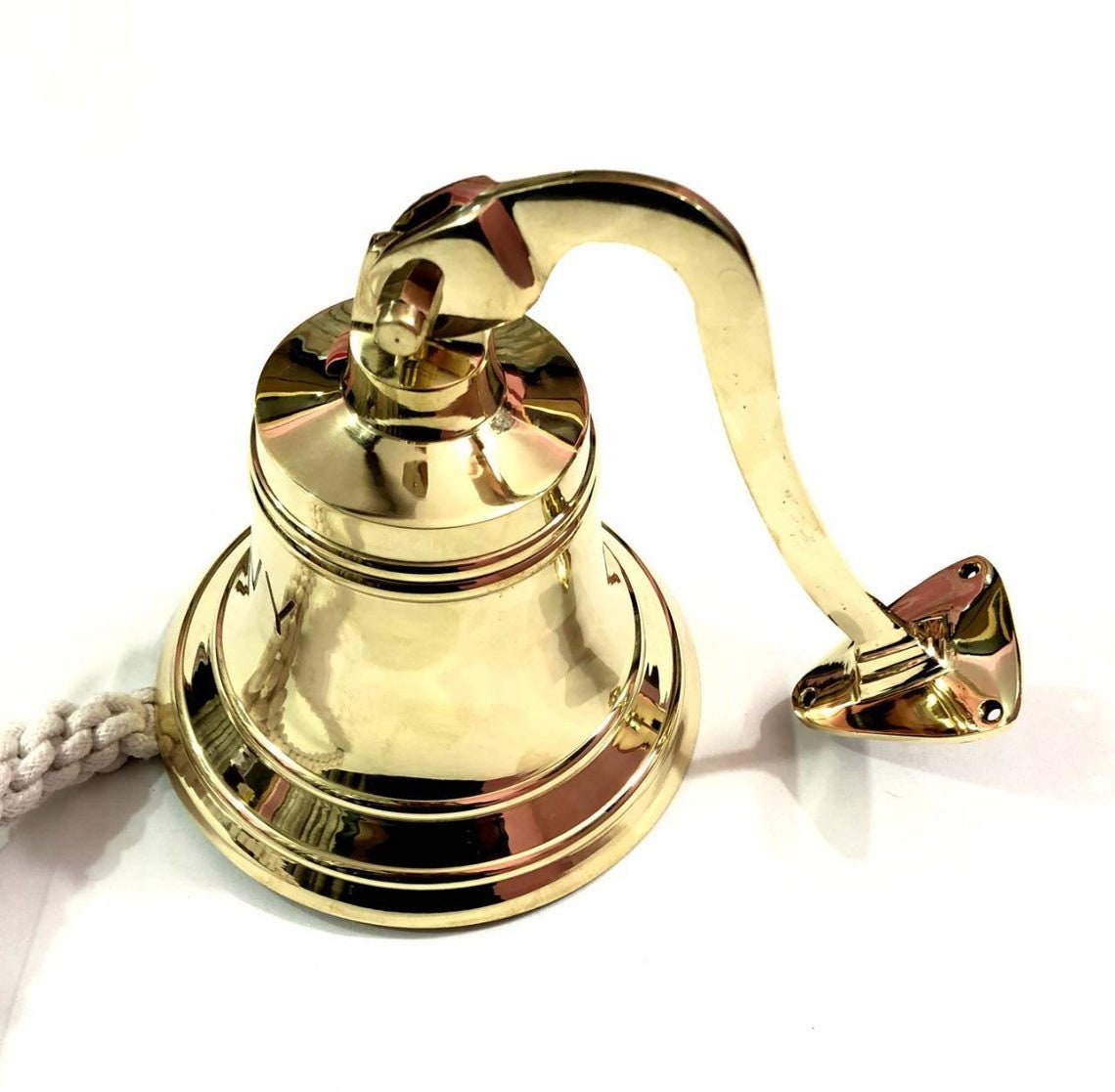 Brass Ship US Navy Bell Wall Hanging Bracket Door Bell Home Etsy