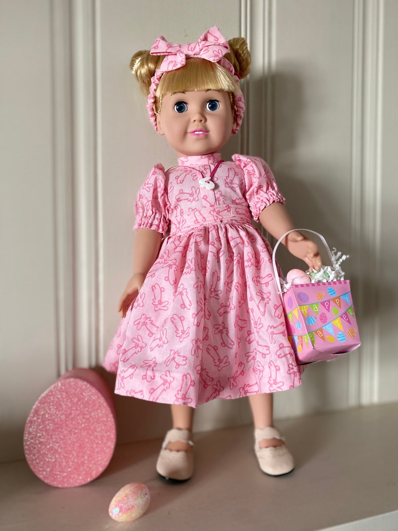 Pink Easter Bunny American Girl 18 Doll Dress and Etsy
