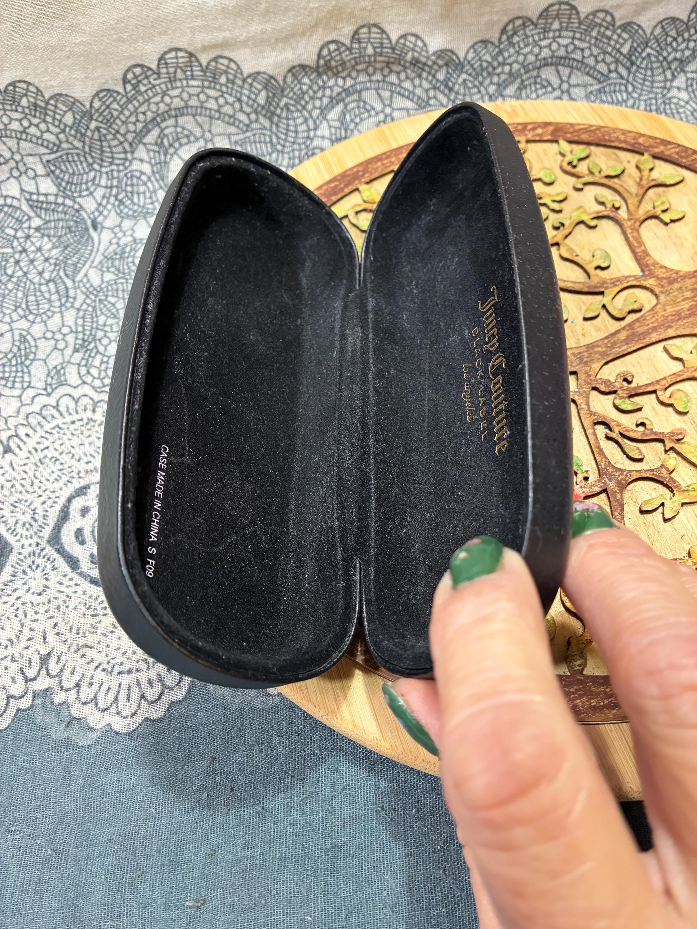 Juicy Couture Black Label Sunglasses Case, Hard Clam Shell 