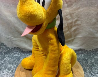 DISNEY(tm) PLUTO DOG Plush Mickey Mouse faithful dog Pluto Rare-11” plush Clean no damage