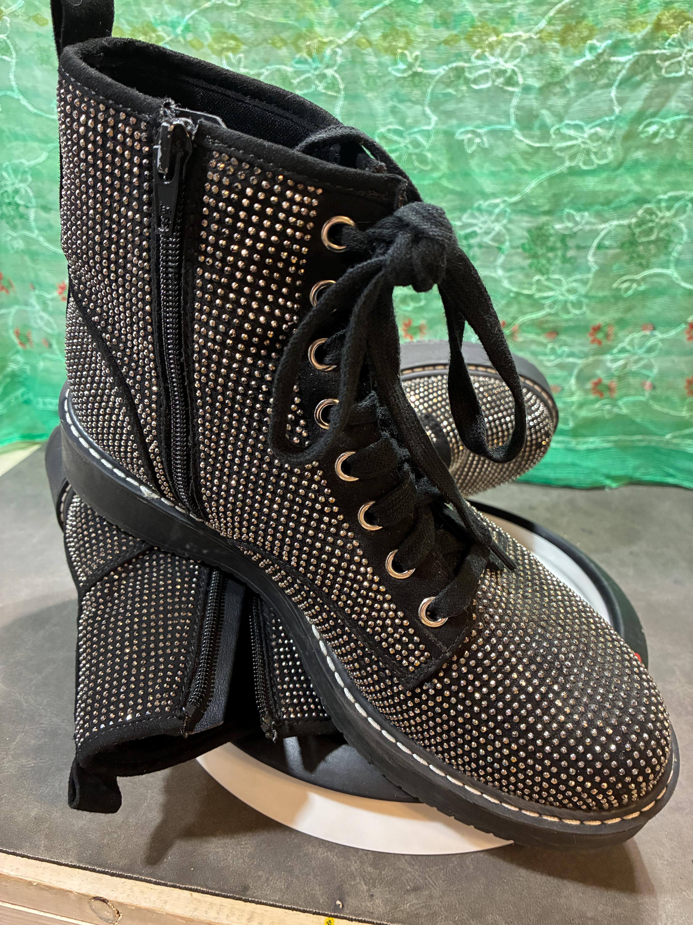 Womens Booties Madden Girl Velvet Combat Boots Alicee Combat