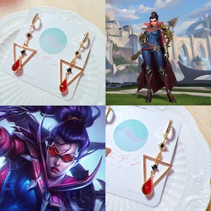 Limited -Dear Vayne League of legends Cosplay inspired hoops earrings