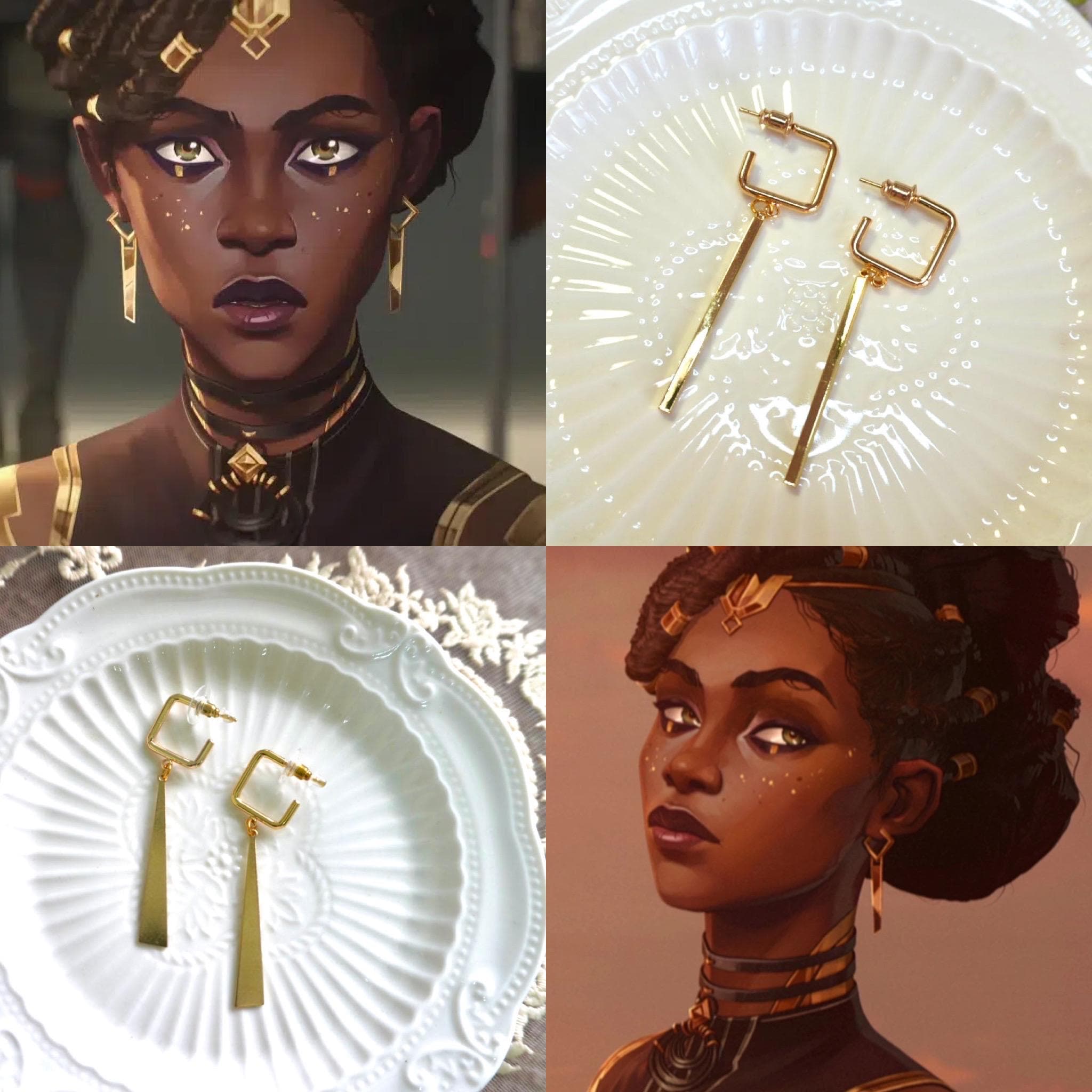 Arcane Mel inspired cosplay earrings-League of Legends