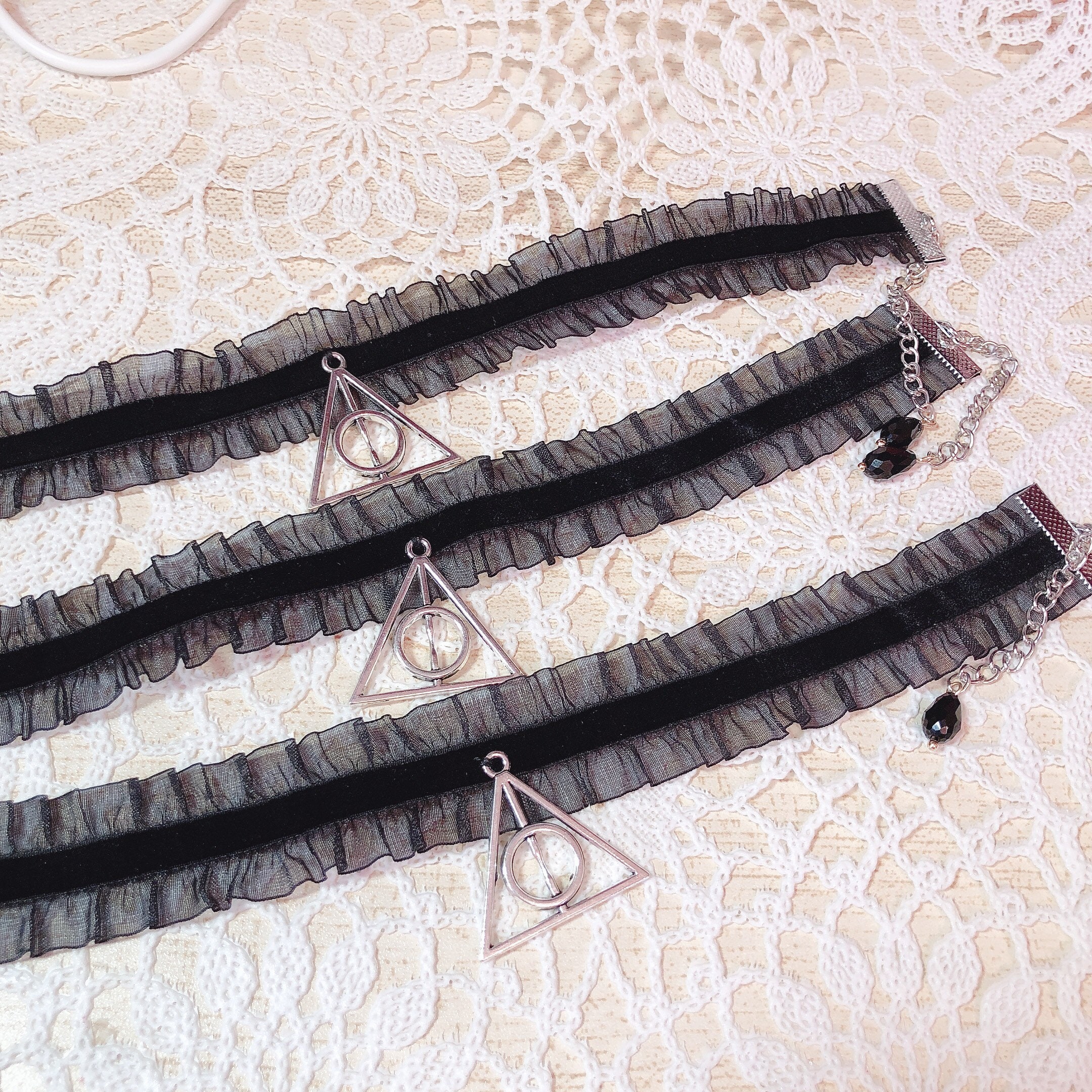 Deathly Hallows Theme Design Choker harry Potter Collections Etsy