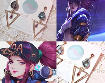 K/DA League of Legend POP STAR Akali concept design earring