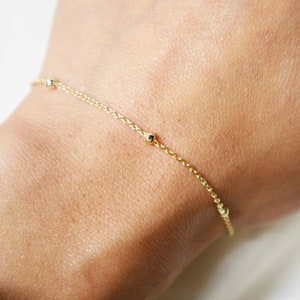 Gold Plated Sterling Silver Gold chain Bracelet, Women Bracelet, Dainty Bracelet