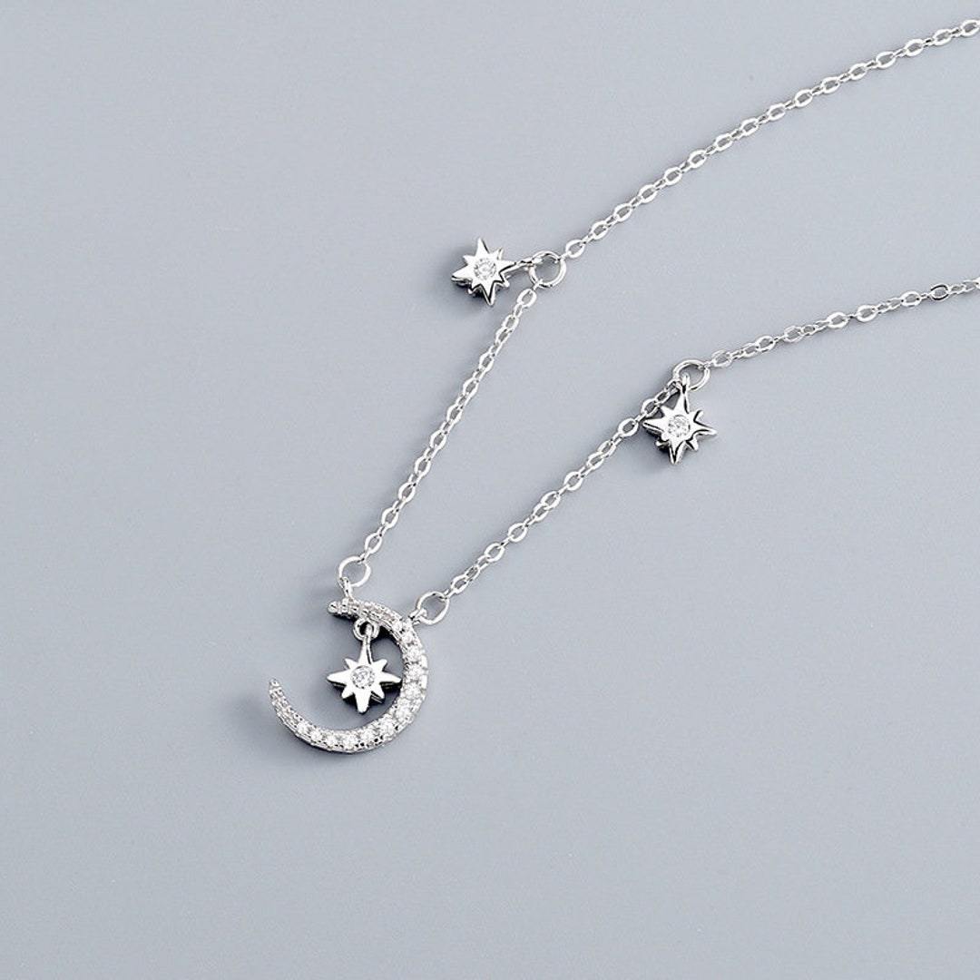 ◆STONEHENgE◆ Silver Moon Necklace SC25A28E Designer fashion, Seoul-fully created | W Concept
