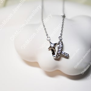 Collar de estrella fugaz de plata de ley, collar de meteorito, collar de estrella, regalos para ella, collar de mujer