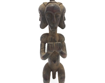 Vintage Fang Guardian Statue - 4  | Fang Statue | Carved Wood  | Tribal Statue | Wood Statue | African Tribe Art