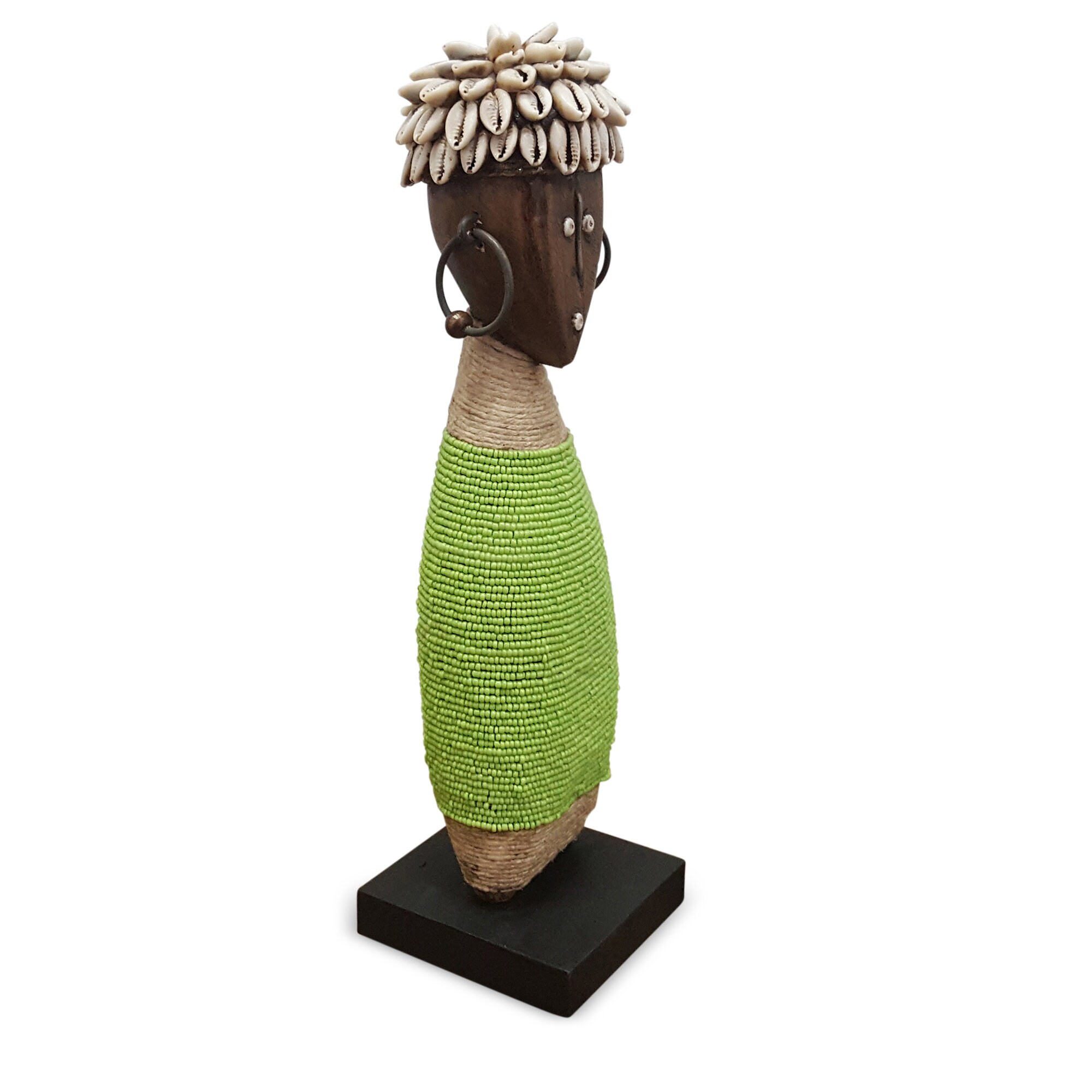 破損品 30-32 cm-A ナムジ人形 - ライム | 豊穣の人形 | 彫刻人形