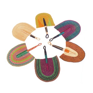 Small Bolga Fan - 9-10.75&quot; | Hand Woven African Fan | Traditional African Fan |  Bohemian Wall Decor  | Tribal Art | African Tribe Art
