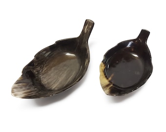 Leaf Shape Horn Bowl - Large | African Horn Bowl | Tribal Bowl | Bohemian Bowl | African Tribal Art