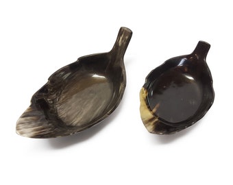 Leaf Shape Horn Bowl - Small | African Horn Bowl | Tribal Bowl | Bohemian Bowl | African Tribal Art
