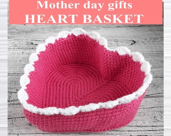 Mom gift basket, Cute crochet pattern, Empty gift box, Cottagecore decore