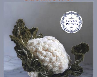 Patrón de coliflor a crochet: Juguete Montessori para bebé, decoración para Acción de Gracias (Patrón PDF)