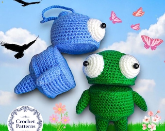 Patrón de Robot de Crochet R.E.P.O.: Llavero de Héroe del Juego Amigurumi (Patrón PDF)