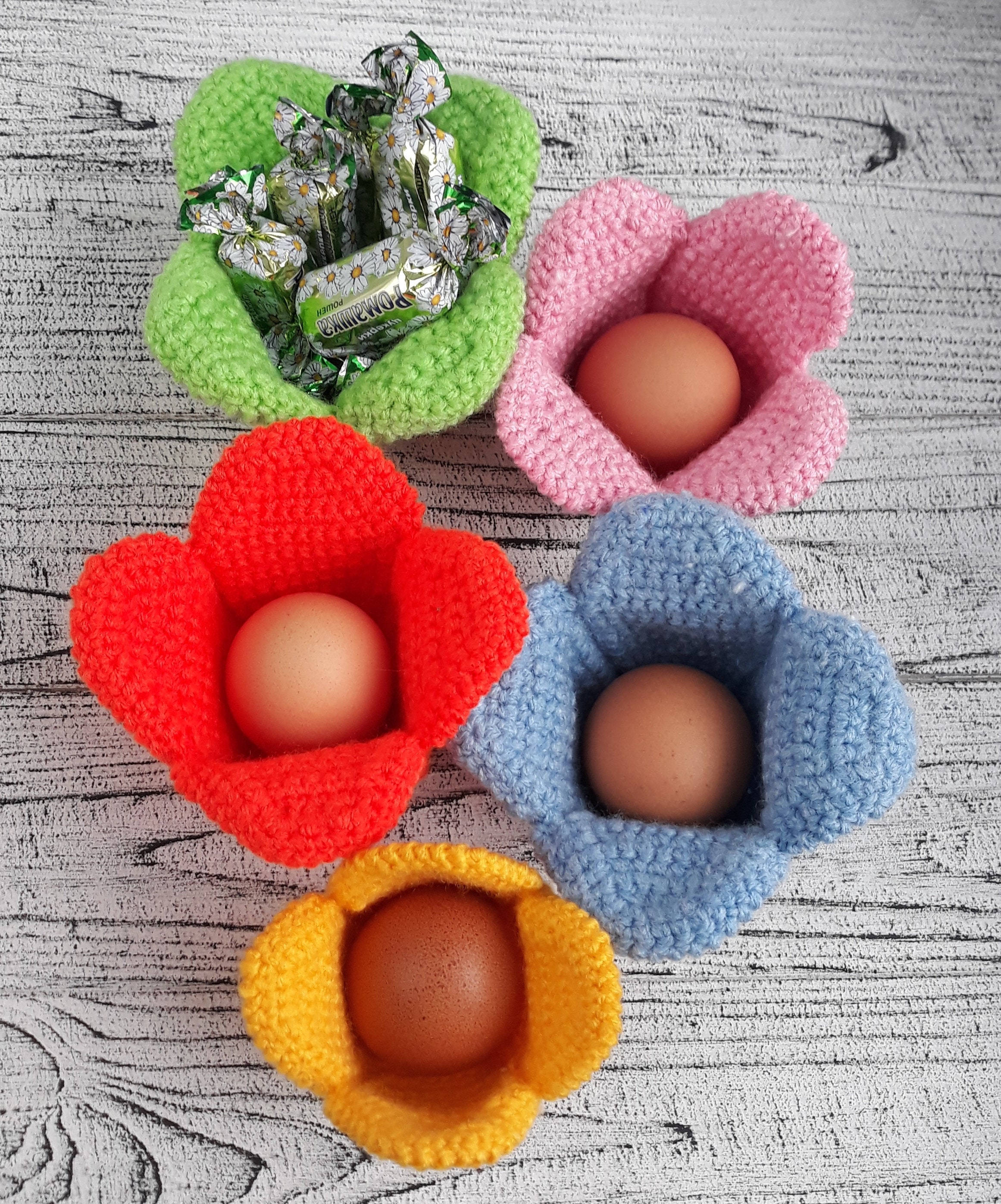 Egg holder Cute crochet pattern Easter table decor Empty | Etsy