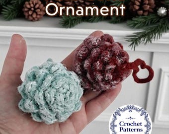 Adorno navideño DIY: Patrón de crochet de piña (archivo PDF)
