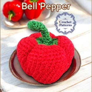 Crochet Bell Pepper Pattern: Montessori Baby Toy, Gaming Decor (PDF Pattern)