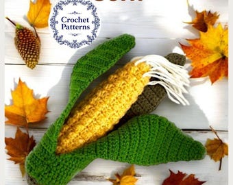 Patrón de mazorca de maíz a crochet: Juguete Montessori para bebé (Patrón PDF)