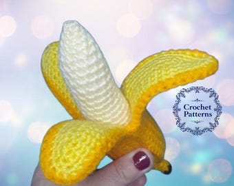 Crochet Banana Amigurumi Pattern: Food Toy (PDF Pattern)