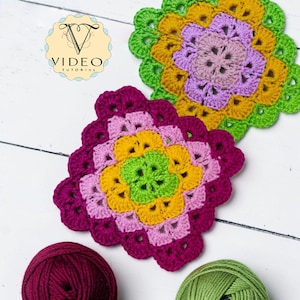 Shell Stitch Granny Square Crochet Pattern – Video Tutorial (PDF Download)