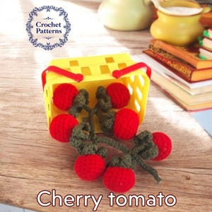 Crochet Cherry Tomato Plant Pattern: Montessori Baby Toy (PDF Pattern)
