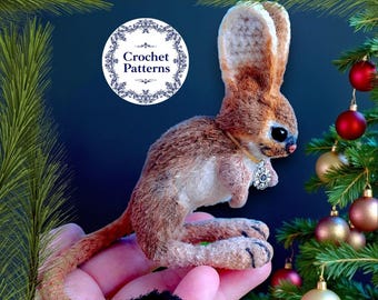 Patrón de amigurumi de jerbo a crochet – animal del desierto en miniatura (archivo PDF)