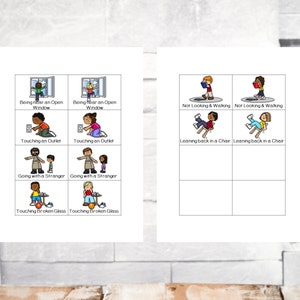 Dangerous Situations and Mishaps Visuals, Safety Visual Aids, Therapy ...