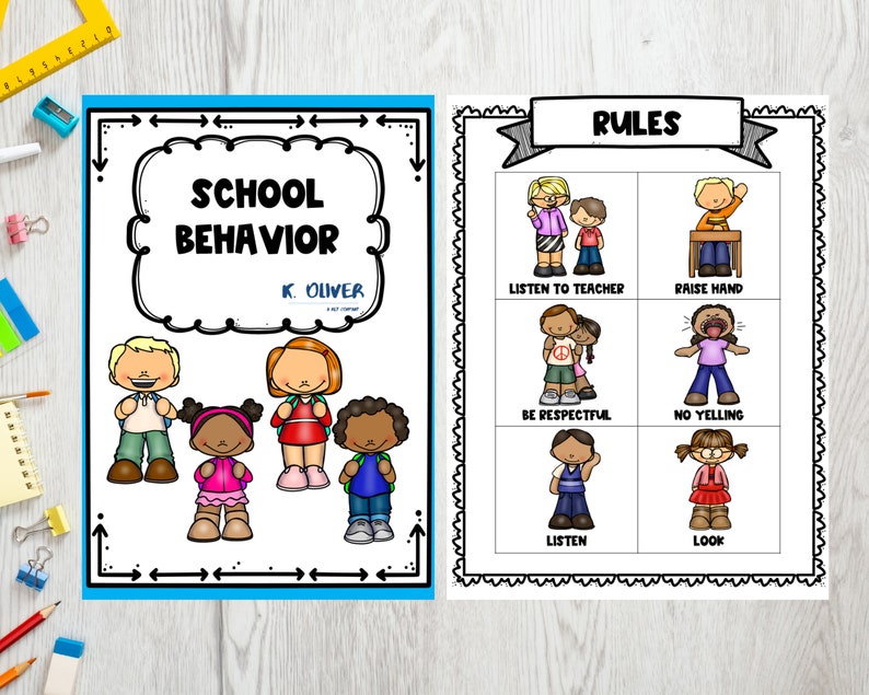 School Behavior PECS Visual Aid ABA Therapy Autism ADD Etsy