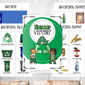 Apprendre à recycler Éléments visuels, Recyclage, Aide visuelle, ABA, Thérapie, Autisme, TDA, Communication, Numérique, Images clipart, Discours