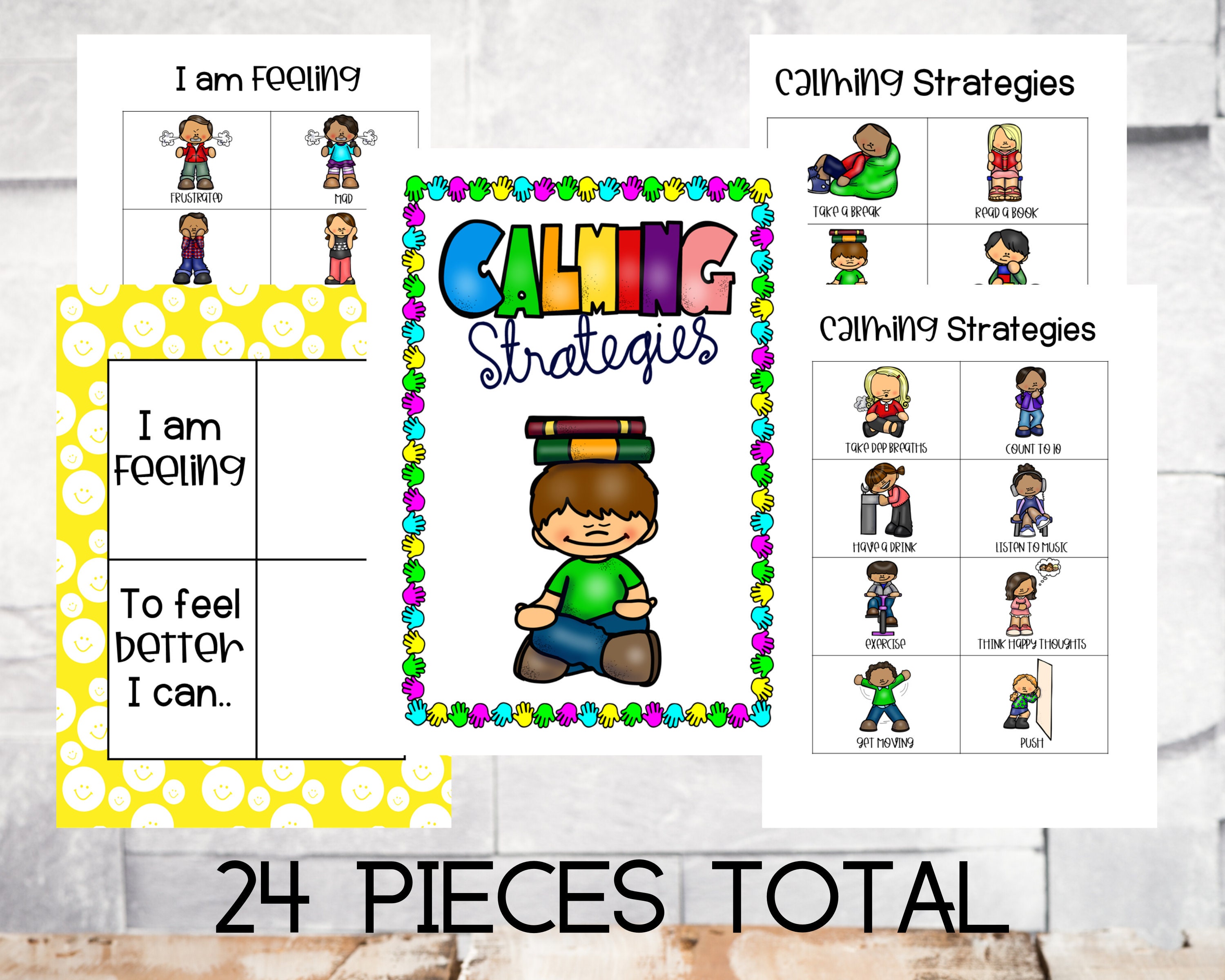 Coping Skills Visuals, Regulation, PECS, Visual Aid, ABA, Therapy