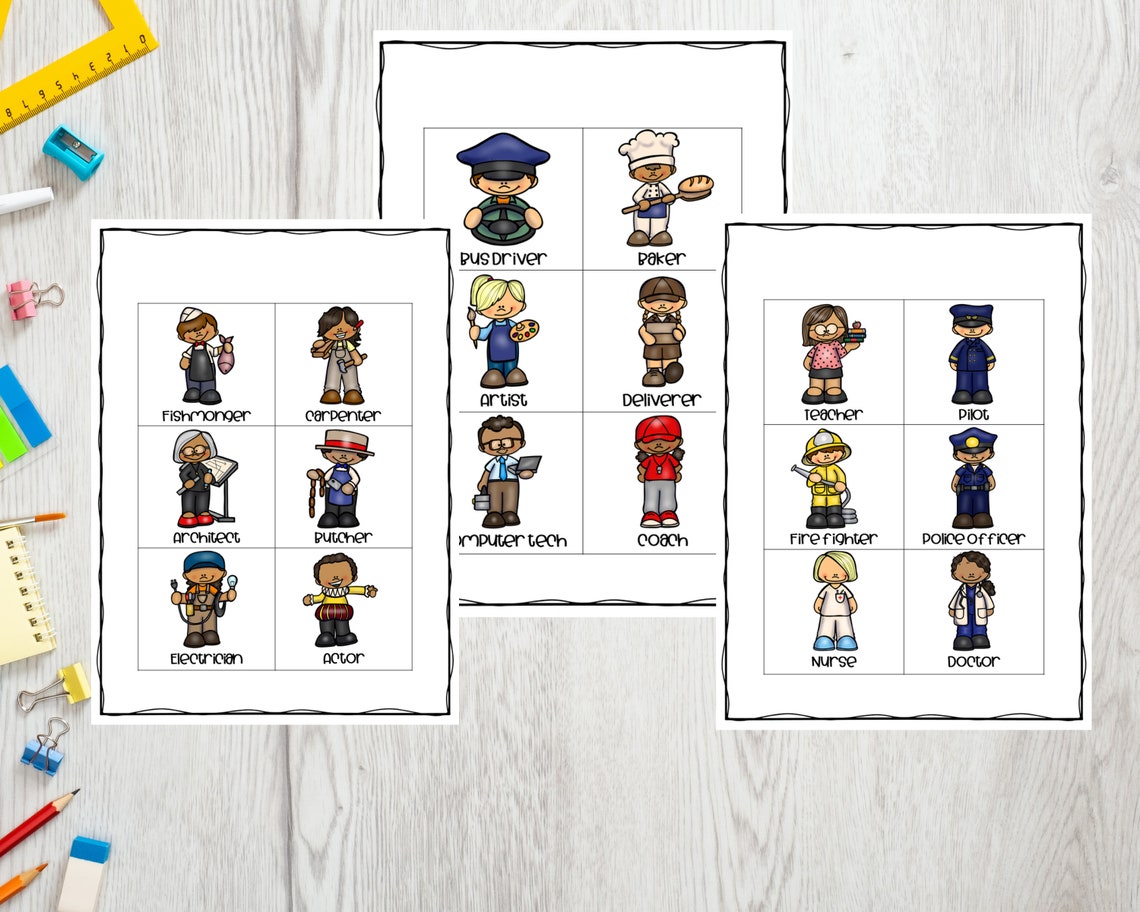 Community Helpers, Occupation Visuals, Visual Aid, ABA Therapy, Autism