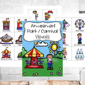Carnival Visuals, Amusement park, Visual Aid, ABA, Therapy, Autism, ADD, Communication, Digital, Clip Art, Speech