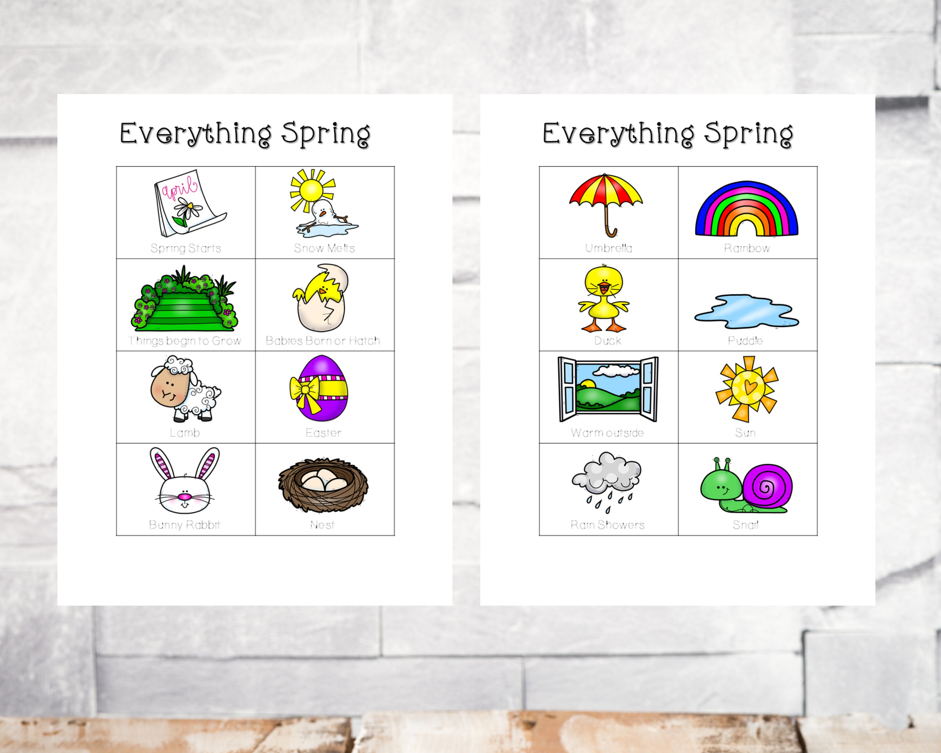 Everything Spring Visuals, Spring Objects, Spring Activities, Season ...