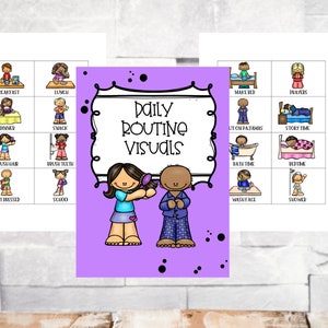 Daily Routine, Visual Aid Schedule, ABA Therapy, Autism, ADD, Communication, Special Education, Early Childhood, Family Organization