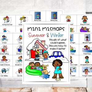 Summer and Mishaps, Winter Mishap Visuals, Visual Aids, Therapy, Learning, Children, Early Childhood, Coping, Social skills
