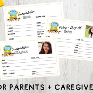 School Bus Forms, School Bus Communication, Bus Change, Pickup, Drop Off,  First Day of School, Autism, Special Education, Education