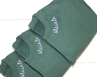 Slainte St. Patrick's Day Embroidered Crewneck Sweatshirt - Green Sweatshirt