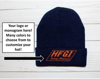 Custom embroidered stocking caps Clearance