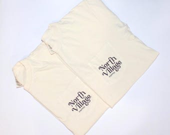 Custom Logo Adult Unisex Comfort Colors Pocket Tee | Embroidered Business Logo Adult Unisex Short Sleeve Pocket T-shirt