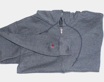 Custom Sleeve Embroidered Full-Zip Adult Unisex Sweatshirt With Hood & Pouch Pockets |  Bridal/Bachelorette Party Gift | Gift For Mom