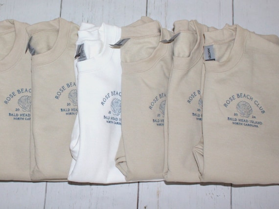 Custom Bachelorette/Family Reunion/Business Logo Embroidered Adult Unisex Crewneck Sweatshirt | Left Chest Logo